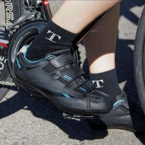 Tommaso Pista Cycling Shoes Black and Blue